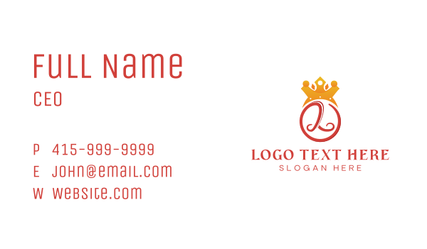 Elegant Majestic Letter L Business Card Design Image Preview