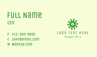 Nature Spa Lettermark  Business Card Image Preview
