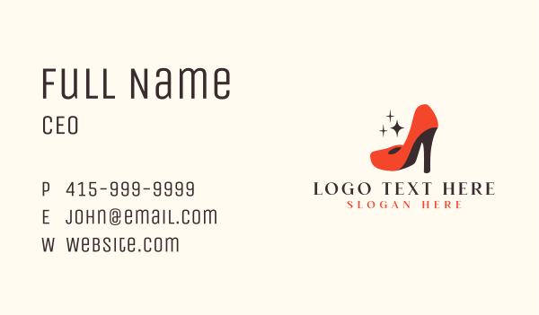 Fashion Stiletto Heels Business Card Design Image Preview