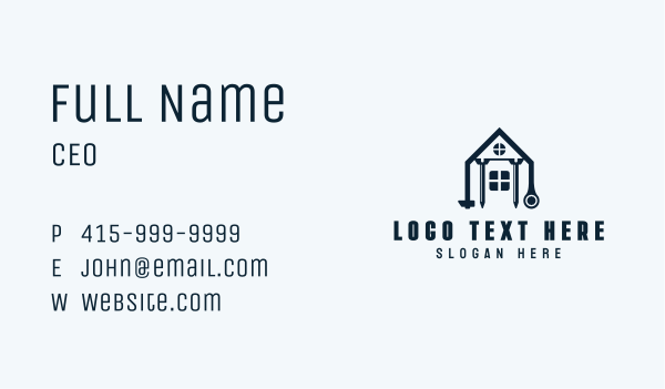 Construction Handyman Repair Business Card Design Image Preview