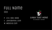 Punk Skull Rose Business Card Image Preview