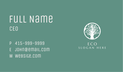 Natural Eco Tree  Business Card Image Preview