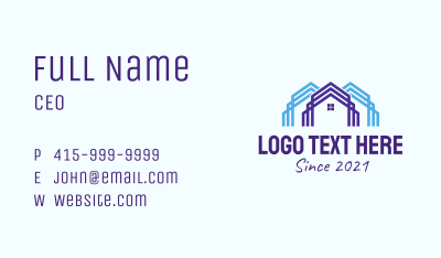 House Contractor Outline  Business Card Image Preview