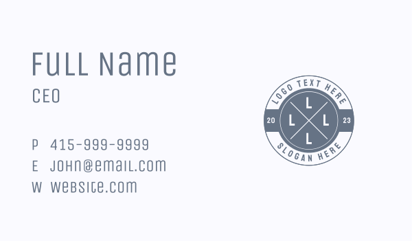 Vintage Hipster Brand Business Card Design Image Preview