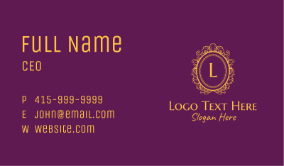 Ornate Frame Luxury Hotel Business Card Image Preview