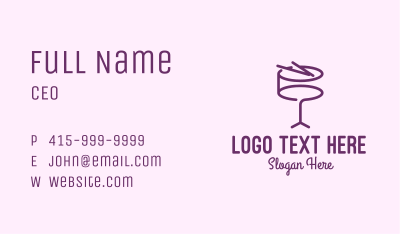 Simple Purple Drum Business Card Image Preview