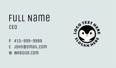 Penguin Antarctic Bird Business Card Image Preview