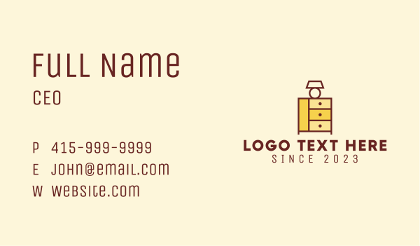 Classic Lamp Cabinet Business Card Design Image Preview