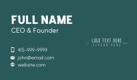 Casual Business Wordmark Business Card Design