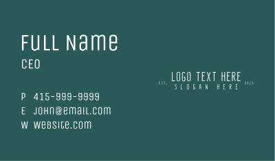 Casual Business Wordmark Business Card Image Preview