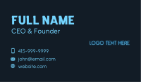 Futuristic Neon Signage Wordmark  Business Card Image Preview