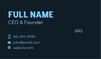 Futuristic Neon Signage Wordmark  Business Card Image Preview