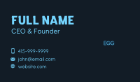 Futuristic Neon Signage Wordmark  Business Card Image Preview