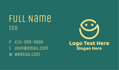 Happy Face Emoji Business Card Image Preview