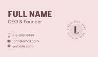 Feminine Beauty Letter Business Card Image Preview