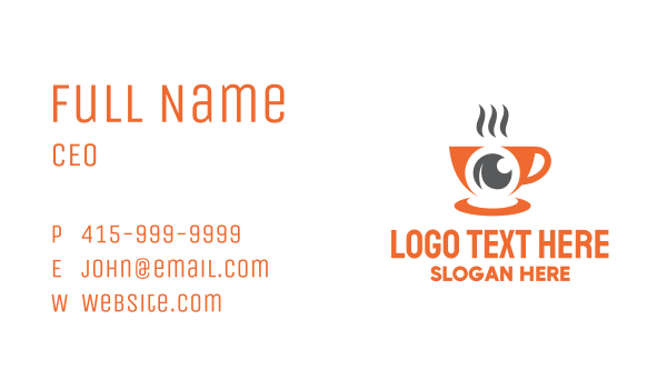Coffee Camera Business Card Design Image Preview