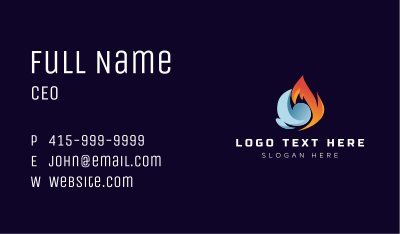 Cooling Heating Energy Business Card Image Preview