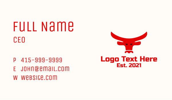 Bull Ranch Business Card Design Image Preview