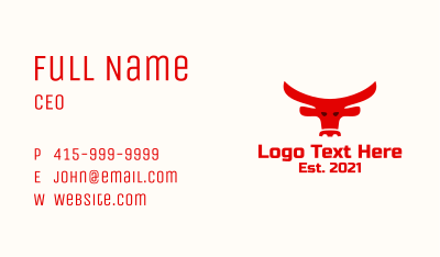 Bull Ranch Business Card Image Preview