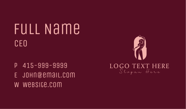 Naked Female Body Business Card Design Image Preview