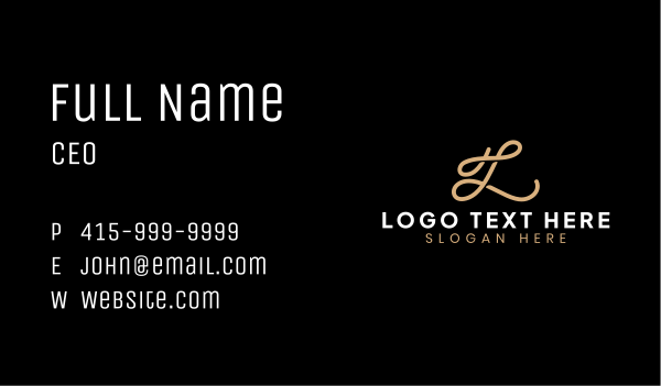  Elegant Stylish Simple Letter L Business Card Design Image Preview