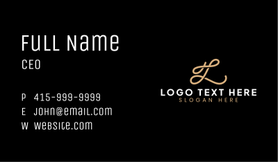  Elegant Stylish Simple Letter L Business Card Image Preview