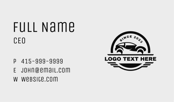 Black Car Transportation Business Card Design Image Preview