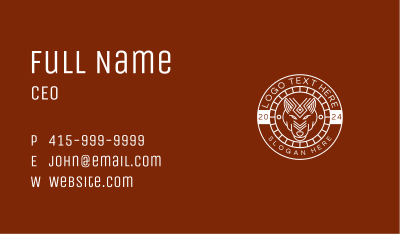 Mystical Wolf Creature Business Card Image Preview