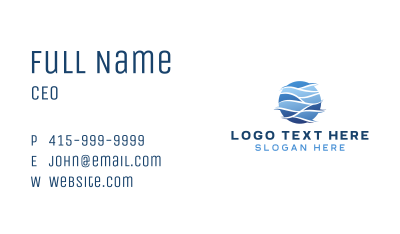Sea Ocean Wave Business Card Image Preview