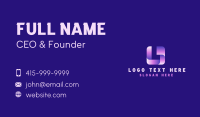 3D Gradient Letter L Business Card Image Preview