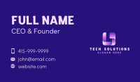 3D Gradient Letter L Business Card Image Preview