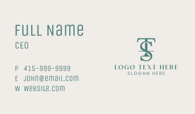 Stock Market Monogram Business Card Image Preview