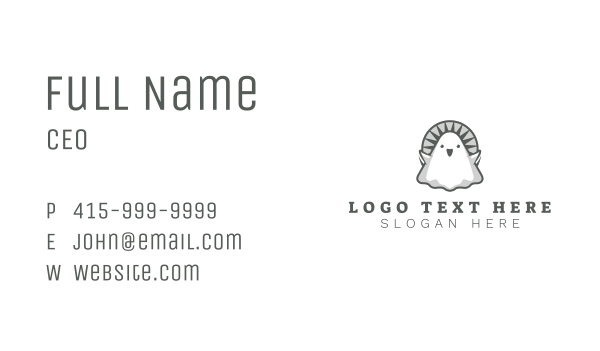 Spirit Cute Ghost Business Card Design Image Preview