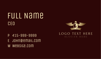 Eagle Shield Lettermark Business Card Image Preview