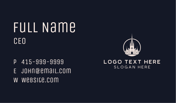 Cathedral Church Architecture Business Card Design Image Preview