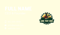 Logger Lumberjack Axe Business Card Design