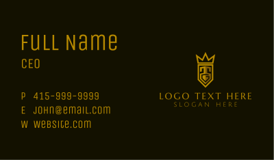 Golden Crown Lettermark Business Card Image Preview