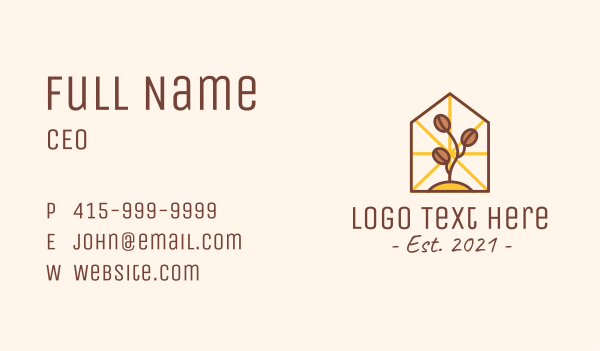 Coffee Farm House Business Card Design Image Preview