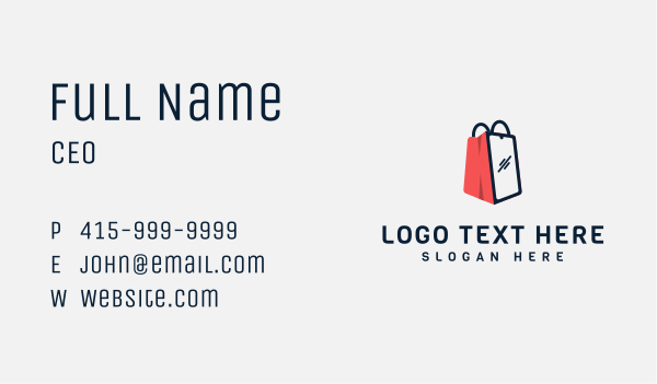Mobile Phone Shopping Business Card Design Image Preview