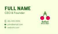 Fresh Cherry Fruit  Business Card Image Preview