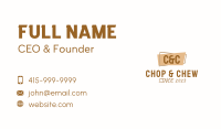 Brown Cafe Letter  Business Card Image Preview