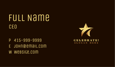 Celebrity Star Entertainment Business Card Image Preview
