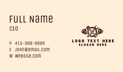 Industrial Cog Mechanic Tools Business Card Image Preview