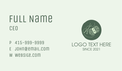 Green Yarn Crochet  Business Card Image Preview