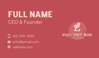 Watercolor Brush Lettermark Business Card Preview