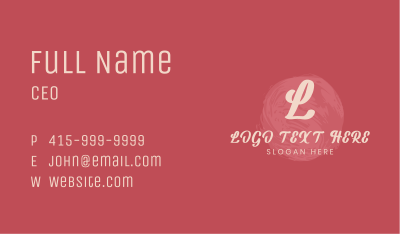 Watercolor Brush Lettermark Business Card Image Preview