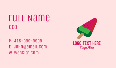 Watermelon Popsicle  Business Card