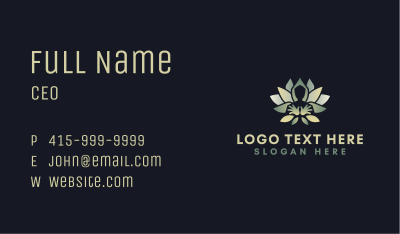 Lotus Massage Person Business Card Image Preview