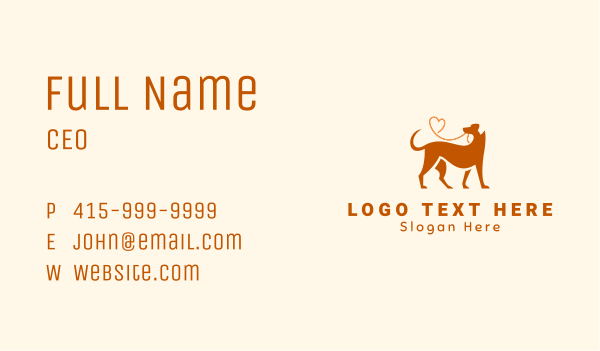 Labrador Dog Walker Leash Business Card Design Image Preview