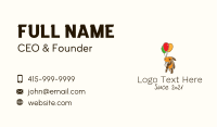 Balloon Dog Plushie Business Card Design
